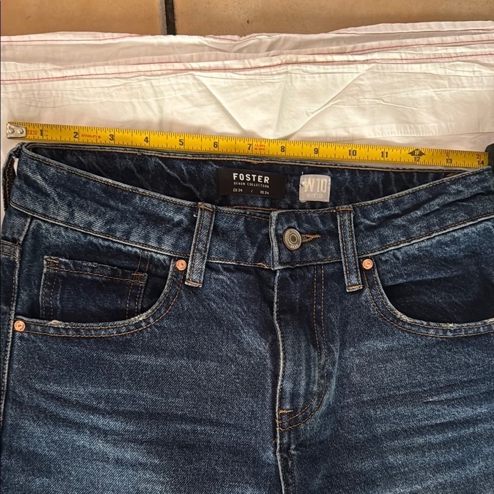 Cody Foster Blue Wide Leg Flare Jeans 35 - Picture 5 of 11